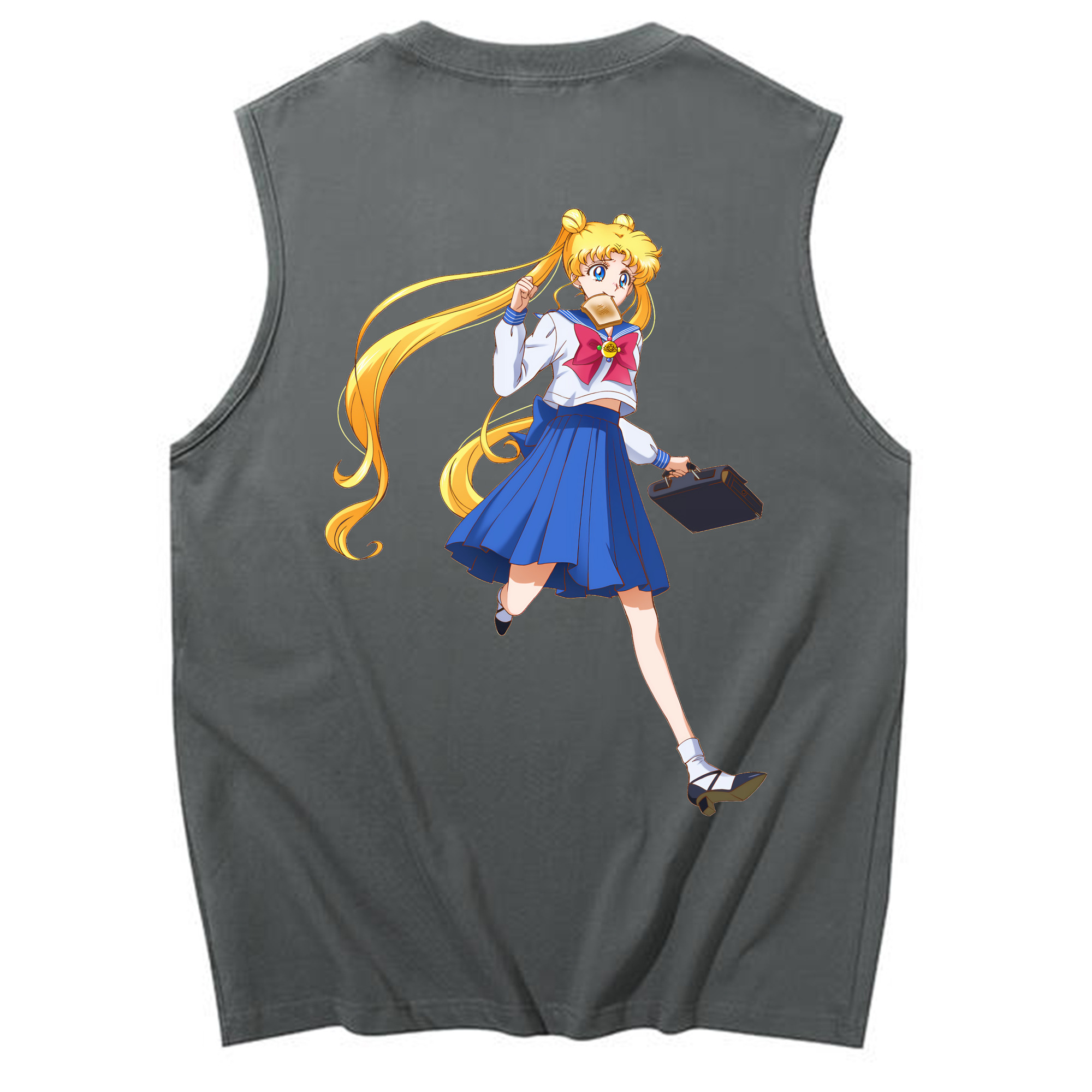 （画像用） 美少女戦士セーラームーン 愛野 美奈子 あいの みなこ Sailor Moon Aino Minako コットン100％タンクトップ（背面プリント）